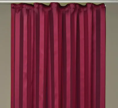 Immagine prodotto di Tenda a 2 pezzi con nastro a balze (a righe, semitrasparente), dimensioni: 140x145cm, colore: rosso
