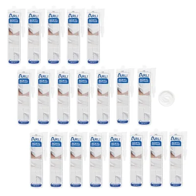 Produktbild von ARLI 20x Acryl 310ml weiß überstreichbare Dichtstoff Universal Bauacryl Maleracryl Fugendichter Dichtmasse