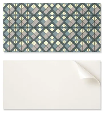 Obrázek produktu pro Samolepicí vinylové obklady do kuchyně, geometrický vzor šachovnice, rozměry 10 x 40 x 20 cm