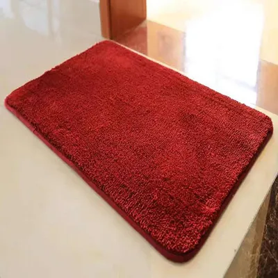 Obrázok produktu pre Koberček do kúpeľne, protišmykový, vysoko savý, mäkký a nadýchaný, 110 x 180 cm, vínová farba
