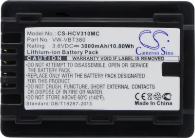 Immagine prodotto di TECHTEK Batteria compatibile con [Panasonic] HC-250EB, HC-550EB, HC-727EB, HC-750EB, HC-770EB, HC-989, HC-V110, HC-V110GK, HC-V110MGK, HC-V130, HC-V2