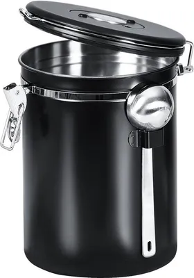 Produktbild von Luftdichter 1 kg, Kaffeebehälter 2800 ml, Kaffeecontainer, Kaffeebehälter Edelstahl Aromablick Vorratsbehälter Vakuumbehälter für Kaffeebohnen, Pulver, Tee