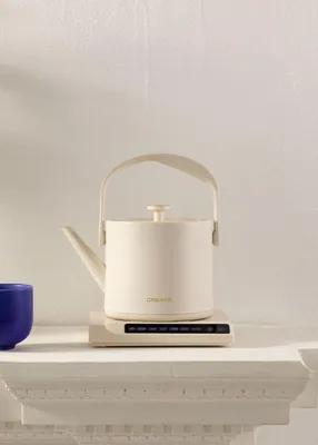Produktbild von CREATE Hattori, 0,5 l, 880 W, Weiß, Edelstahl, Regelbare Temperatur, Drahtlos