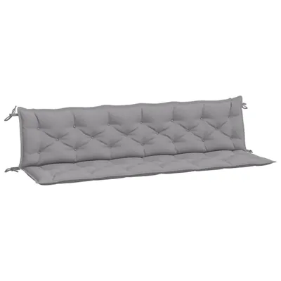 Image de Coussin pour banc de jardin Gris 200x(50+50)x7 cm Tissu Oxford