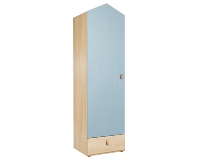 Produktbild von Kleiderschrank Roofy 1-türig Soft-Close / Türdämpfung Salbei Nagano Oak