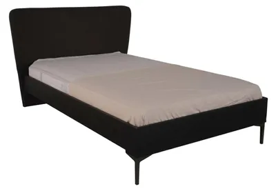 Productafbeelding van Zwarte en witte slaapkamer voor tieners: bed, kledingkast, nachtkastjes, modern design