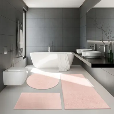 Produktbild von TT Home Badezimmer Teppich Hochflor Badematte Modern Weich In Versch. Farben u. Größen Größe 40x55 cm