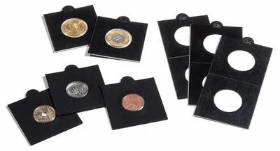 Produktbild von Münzrähmchen MATRIX, schwarz, 20 mm, selbstklebend, 100er-Pack