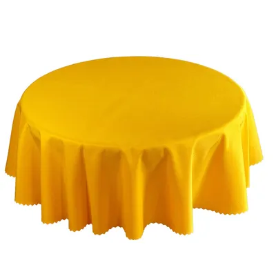 Zdjęcie produktu dla Obrus odporny na plamy, żółty, certyfikat Oeko Tex, okrągły, 80 cm
