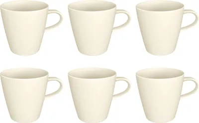 Produktbild von Villeroy & Boch MANUFACTURE ROCK BLANC Kaffeebecher 350ml 6er Set weiß Porzellan