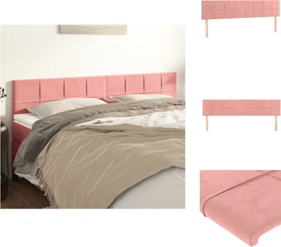 Produktbild von vidaXL Kopfteile 2 Stk. Rosa 80x5x78/88 cm Samt -  Kopf- & Fußenden