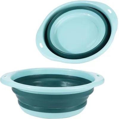 Produktbild von Ibenzoa® Faltbare Spülwanne 28 x 11 cm – BPA‑frei (TPE/PP), tragbare Waschschüssel für Reisen, Camping & Zuhause, mit Aufhängehaken, spülmaschinenfest, 1 Stück