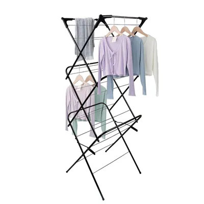 Image de Séchoir à linge télescopique - Séchoir sur pied - Peu encombrant - Pliable 48x43x137cm