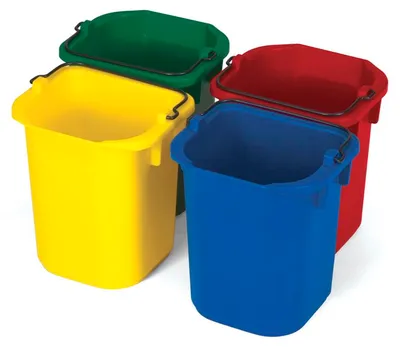 Eimer 5 Liter - Satz, Rubbermaid Grün, Rot, Blau, Gelb Rubbermaid  VB 000983