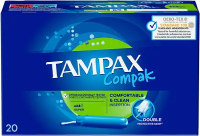 Zdjęcie produktu dla TAMPAX COMPAK super tampon 20 u