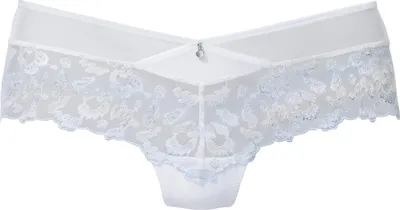 Produktbild von JETTE Panty aus Stickereispitze mit Glitzer-Effekten weiß-blau Größe 40/42