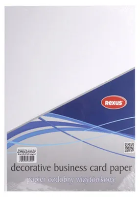 Obrázok produktu pre Papier wizytówkowy A4 biały płótno 20 arkuszy