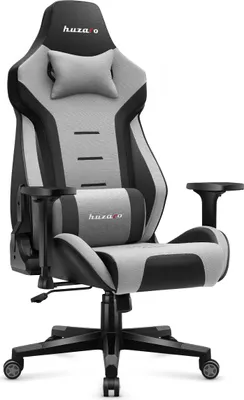 Produktbild von huzaro Force 7.6 | Gaming Stuhl Bürostuhl Schreibtischstuhl | bis 150 kg belastbar | Kopfstütze Lendenkissen 90-160° Neigungswinkel | Stoff | Grau