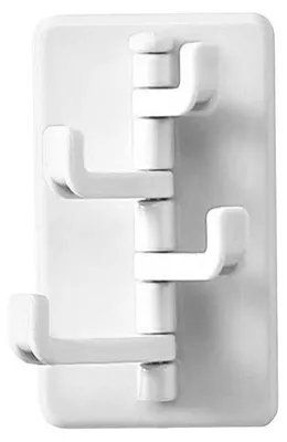 Produktbild von Selbstklebender Wandhaken, 4 Haken - Weiß