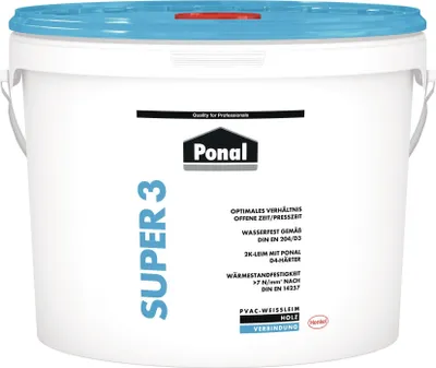 Produktbild von Holzleim Wasserfest/Super 3 10kg EN 204: D3 Eimer PONAL