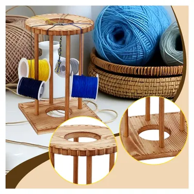 Produktbild von Kumihimo Scheibengestell aus Holz für die Schmuckherstellung