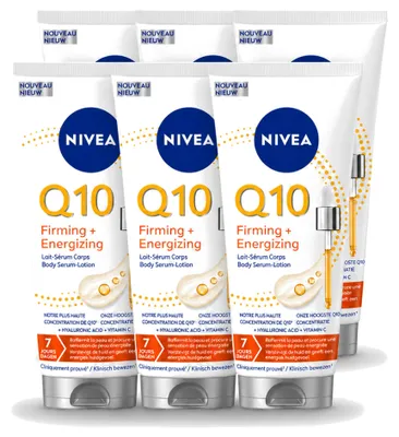 Productafbeelding van 6 x NIVEA Q10 Verstevigende Body Serum-Lotion - 200 ml - Voordeelverpakking - 6 stuks