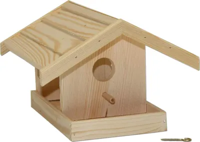 Produktbild von Vogelhaus Holz klein zum selber bemalen Futterhaus Häuschen