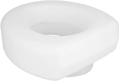 Toilettensiver 10 cm - Einfache erhöhte Toilettensitz - Rutschfest - Für Senioren - Behinderte Nutzer - Weiß