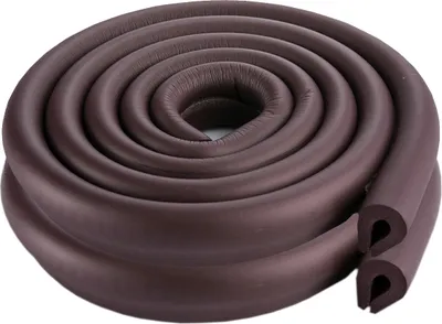 Obrázok produktu pre (2 balenia) 2 metre U-typu Ochrana sklenených okrajov stola Detská ochrana pre batoľatá Zahusťovací ochranný mäkký netoxický pás, hnedý