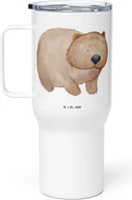 Produktbild von Mr. & Mrs. Panda Mehrwegbecher Wombat - Weiß - Geschenk, Kaffee-to-go-Becher, Teebecher, Spruch, thermosbecher, Teetasse, Australien, Lustige Sprüche, Thermobecher
