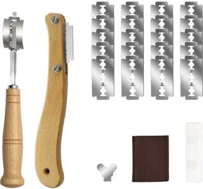 Produktbild von Brotmesser, europäischer Brotmesser, Bäckereimesser, Teigausstecher, Brotkantenschneider, Bäckereigerecht mit 20 Messern