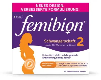 Produktbild von Femibion 2 Schwangerschaft Tabletten und Kapseln, 56 St. Tabletten