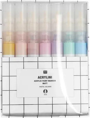 Produktbild von Acrylini Marker Set Pastel Colours, 7 Farben