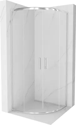 Image de Mexen Rio cabine de douche semi-circulaire 70 x 70 cm, Transparent, Chrome - 863-070-070-01-00