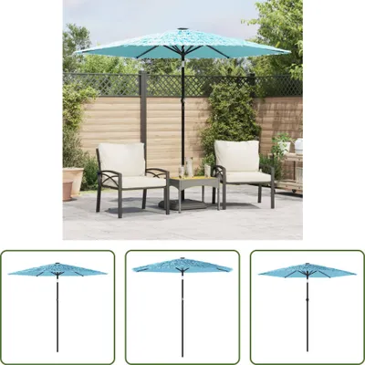 Produktbild von The Living Store Sonnenschirm mit Stahlmast Blau 268x268x226 cm