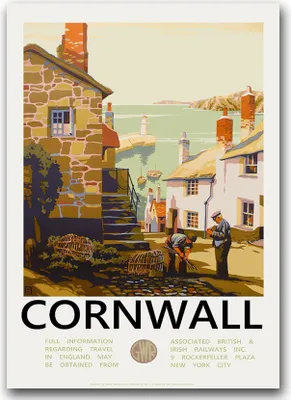 Produktbild von Poster - Canvas - Leinwand - 59,4 cm x 84,1 cm - Fotoposter - Leinwandkunst - Cornwall