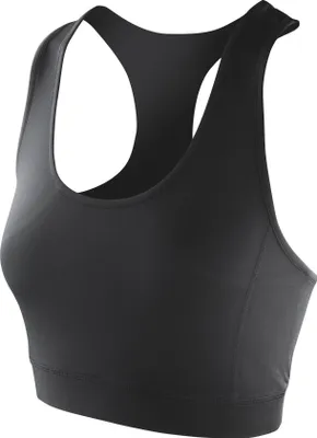 Immagine prodotto di Spiro Donna Softex Stretch Sport Crop Top RW5171 (S) (Nero)