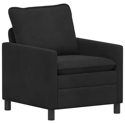 Obrázok produktu pre vidaXL Pohovka Čierna 76 x 81 x 87,5 cm Zamat