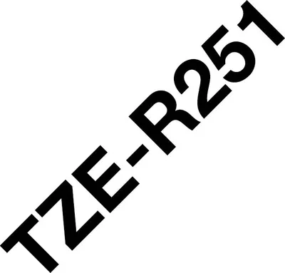 Immagine prodotto di Brother TZER251 Nastro tessile Brother 24 mm bianco/nero TZER251