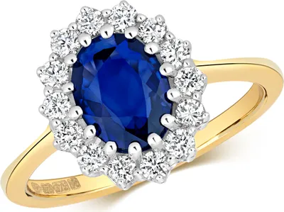 Produktbild von Chicer 9 Karat (375) Gold Damen - Diamant Solitärring Brillant-Schliff 0.35 Karat H - I1 I2 mit Saphir, 53 (16.9); TRS28832RSM