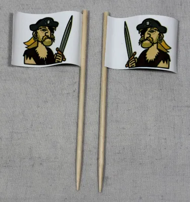 Produktbild von Party-Picker Flagge Pirat (2) Papierfähnchen in Spitzenqualität 25 Stück Beutel