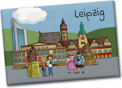 Produktbild von Sehenswürdigkeiten von Leipzig Souvenir Souvenir Magnet - Erinnerungsstück aus