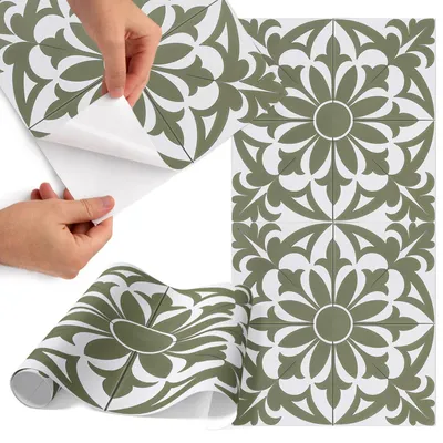 Produktbild von Möbelfolie 50x100 cm - Klebefolie Möbel - Selbstklebende Folie - Folie für Möbel - Möbelfolie Küche - Klebefolie Küche - Möbelfolie Schrank - Wasserdicht - Abwaschbar - Selbstklebend - Luftblasenfrei - Rückstandslos entfernbar - Grüne Blätter