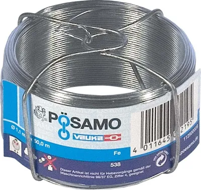 Produktbild von PÖSAMO Draht verzinkt 1,1 mm a.50 m auf Spule