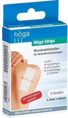 Produktbild von WUNDNAHTSTREIFEN Höga-Strips 6,4x80 mm