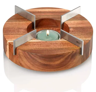 Produktbild von AdHoc TK51 Holz Teekannen-Stövchen Tuto 16 cm | Akazienholz | Edelstahl