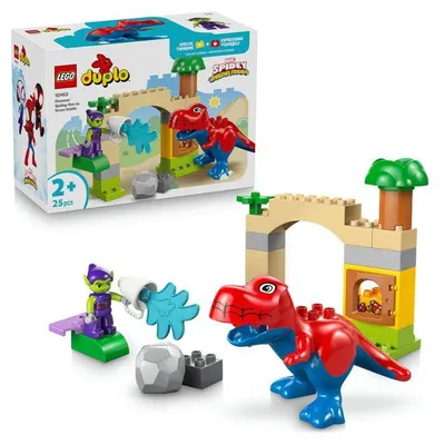 Immagine prodotto di LEGO DUPLO Marvel 10463 Spidey-Rex contro il Goblin Verde, set da costruzione da 25 pezzi per bambini dai 2 anni in su