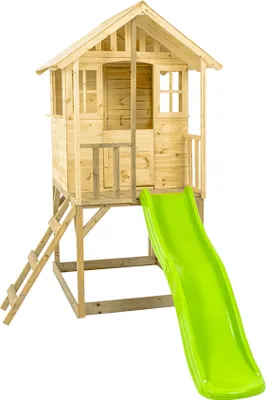 Image de Zwerkules Villa 1 Maison d'enfants sur pilotis avec toboggan en bois
