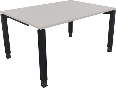 Produktbild von Schreibtisch Vierfuß Quadratrohr B1400xT1000xH680-820 an/Lichtgrau