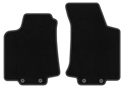 Image de Tapis avant en moquette pour Volkswagen Golf IV 1998-2002 (cabriolet) – 2 pièces, noirs, sur mesure – Wielganizator BASIC